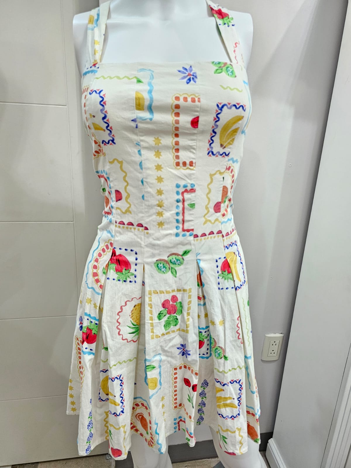 Avec Les Filles, Vestido Corto Estampado, Talla 6