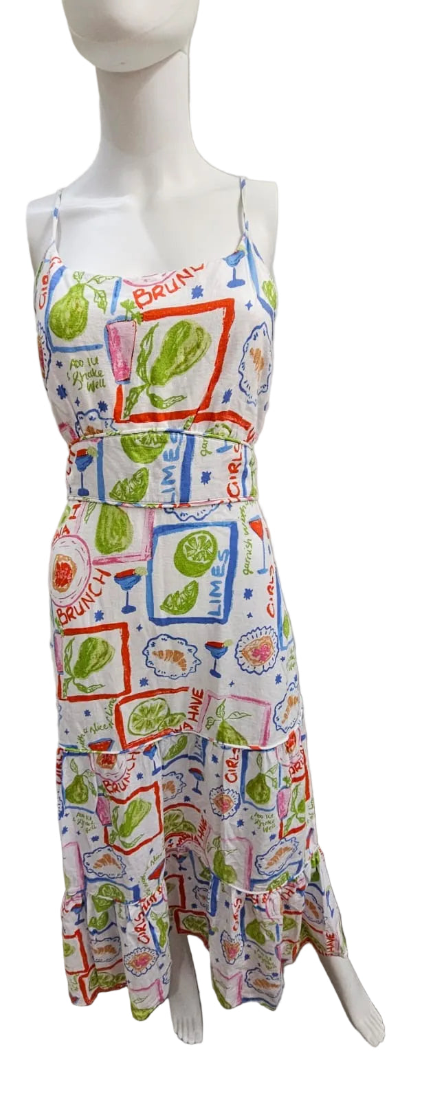 Cinthia Rowley Vestido estampado de verano Largo, Talla M