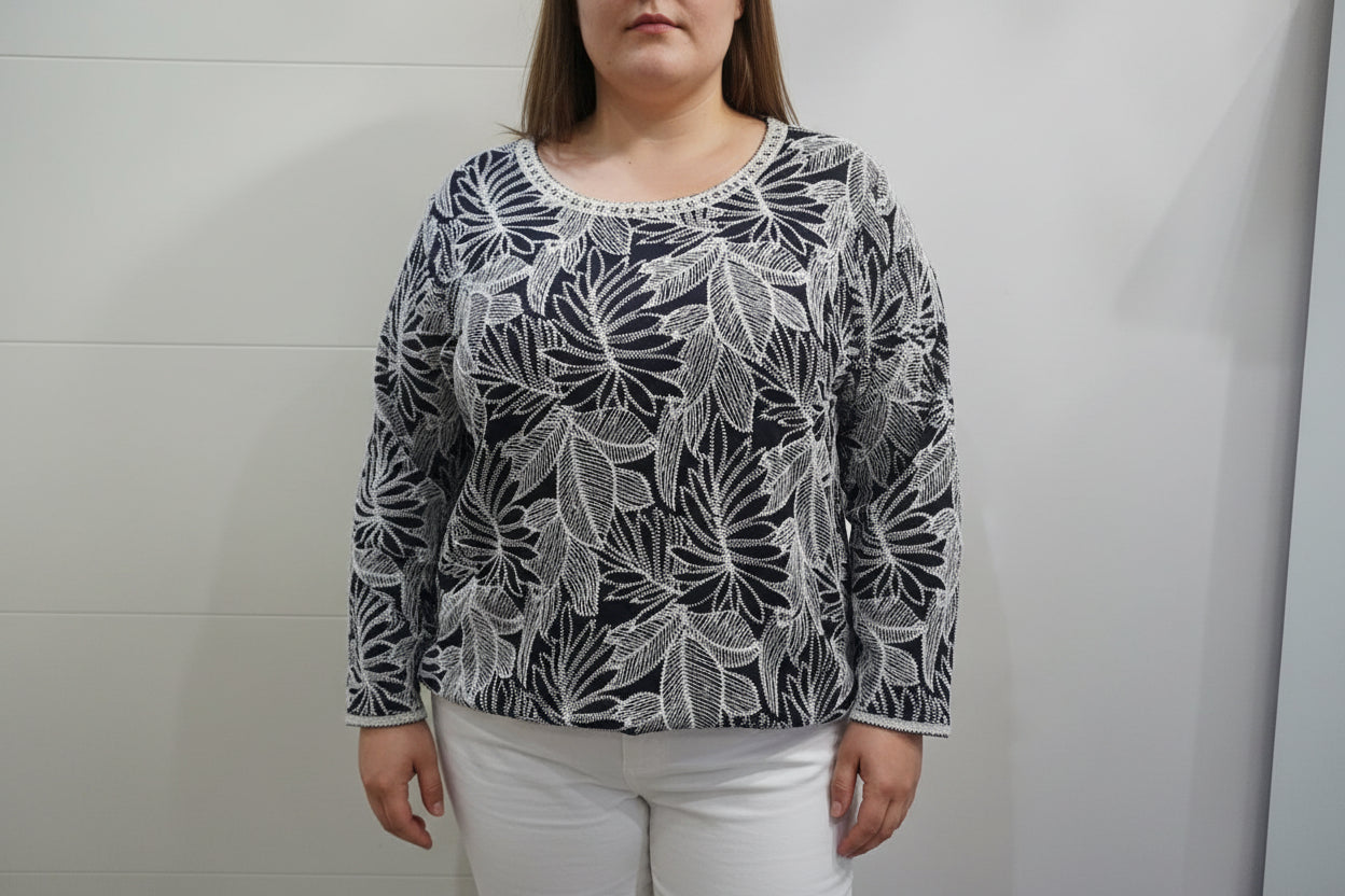 SOLITAIRE, Blusa de Tela Bordada, Talla 1X y 2X