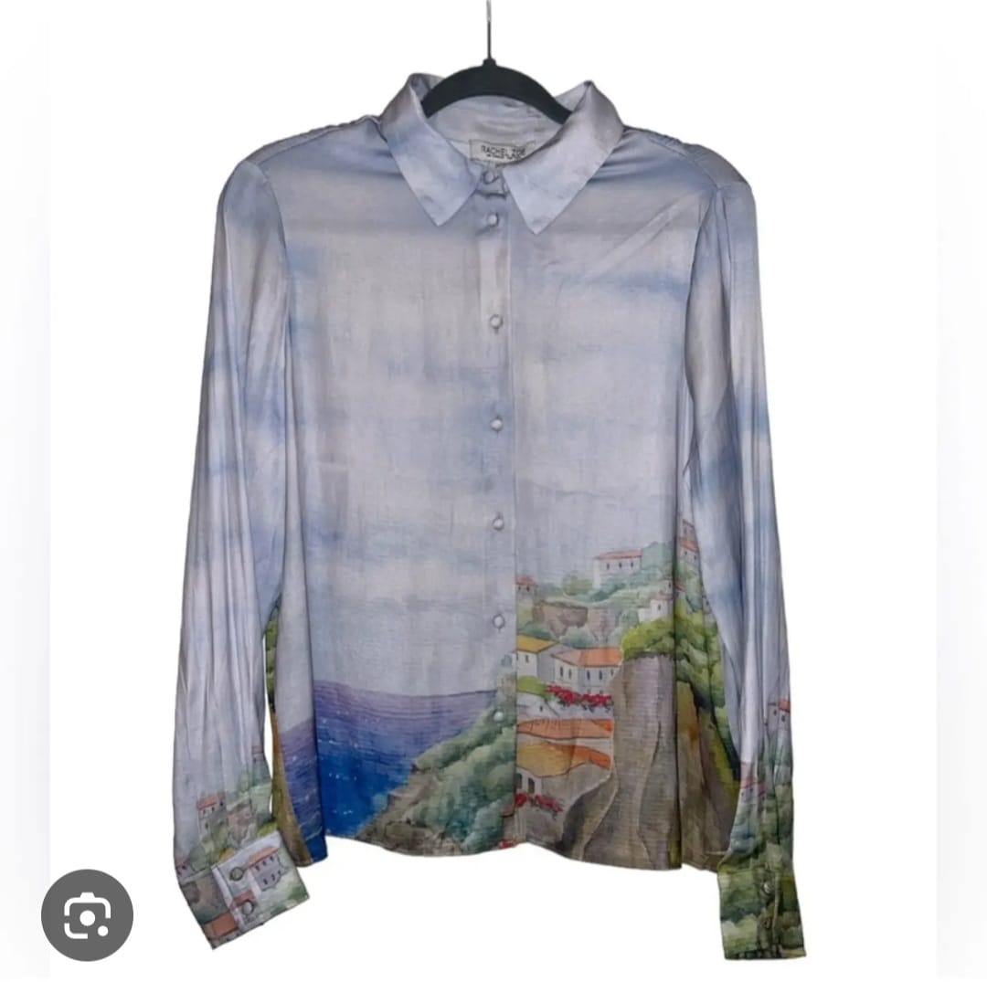 Rachel Zoe Blusa Manga Larga de Seda, Talla S y M