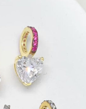 Dijes en Plata925 con forma de Corazón, Pera, y Cuadrado