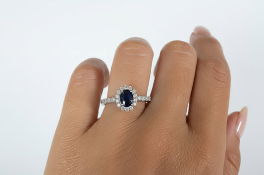 Anillo en plata925 con esmeralda-rubie-zafiro naturales