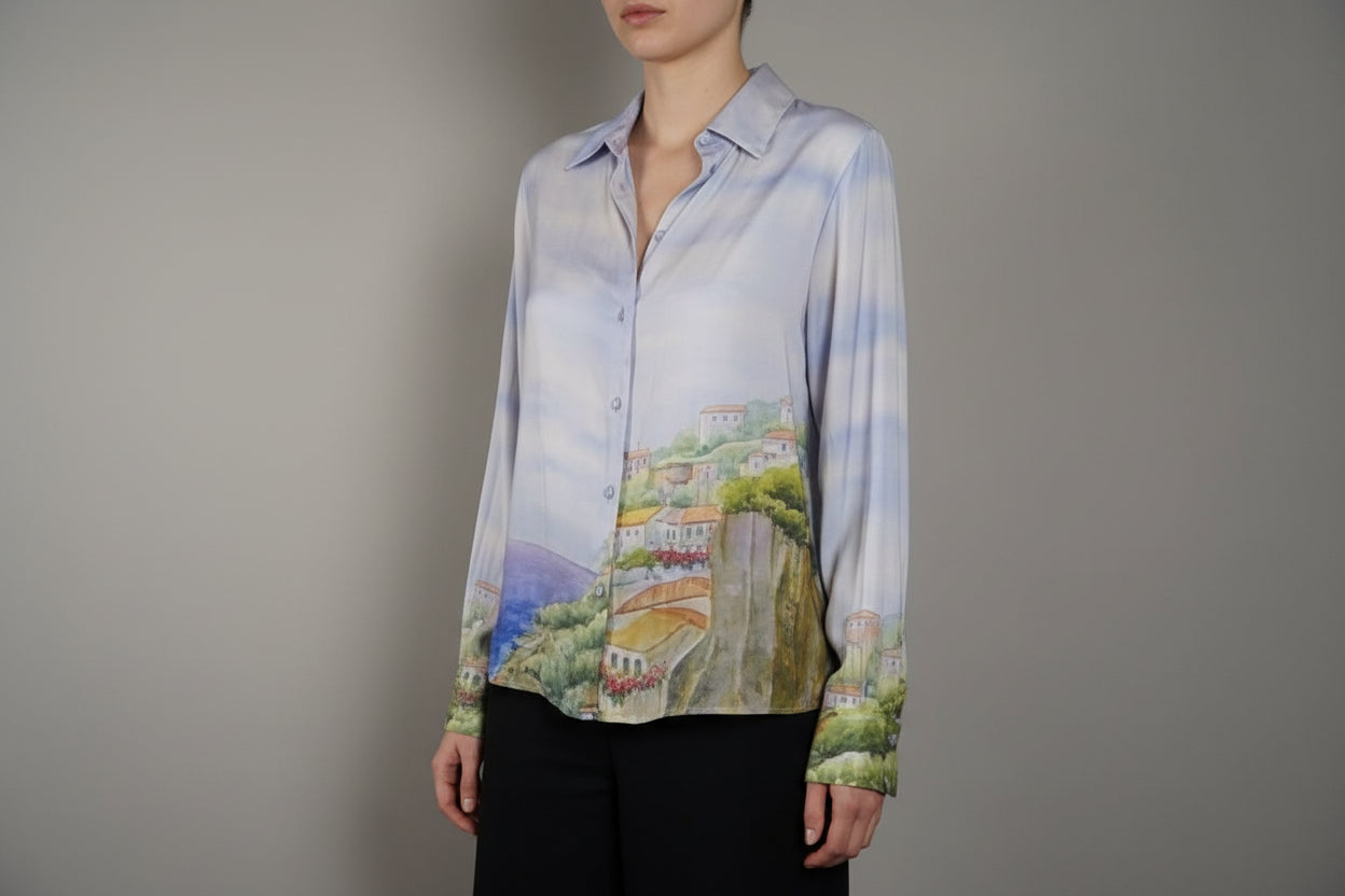 Rachel Zoe Blusa Manga Larga de Seda, Talla S y M