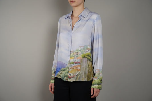 Rachel Zoe Blusa Manga Larga de Seda, Talla S y M