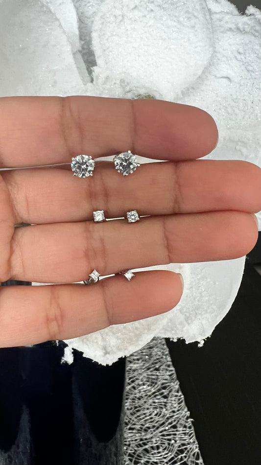 Solitarios En plata925 con Rosca de Seguridad