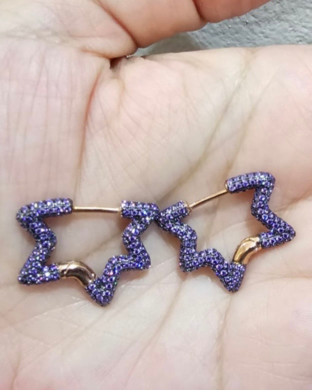 Argollitas en forma de estrella
