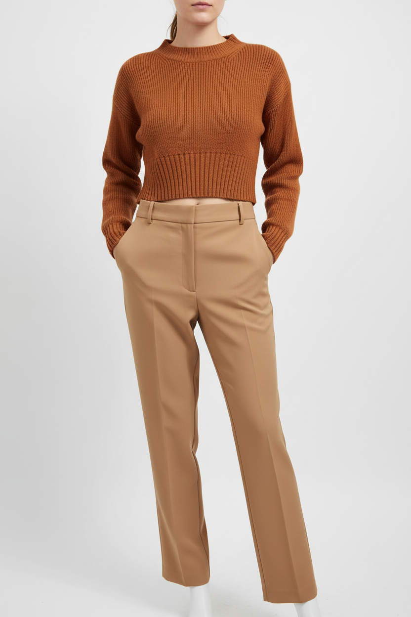 Worthington Pantalón de vestir color camel, talla 12