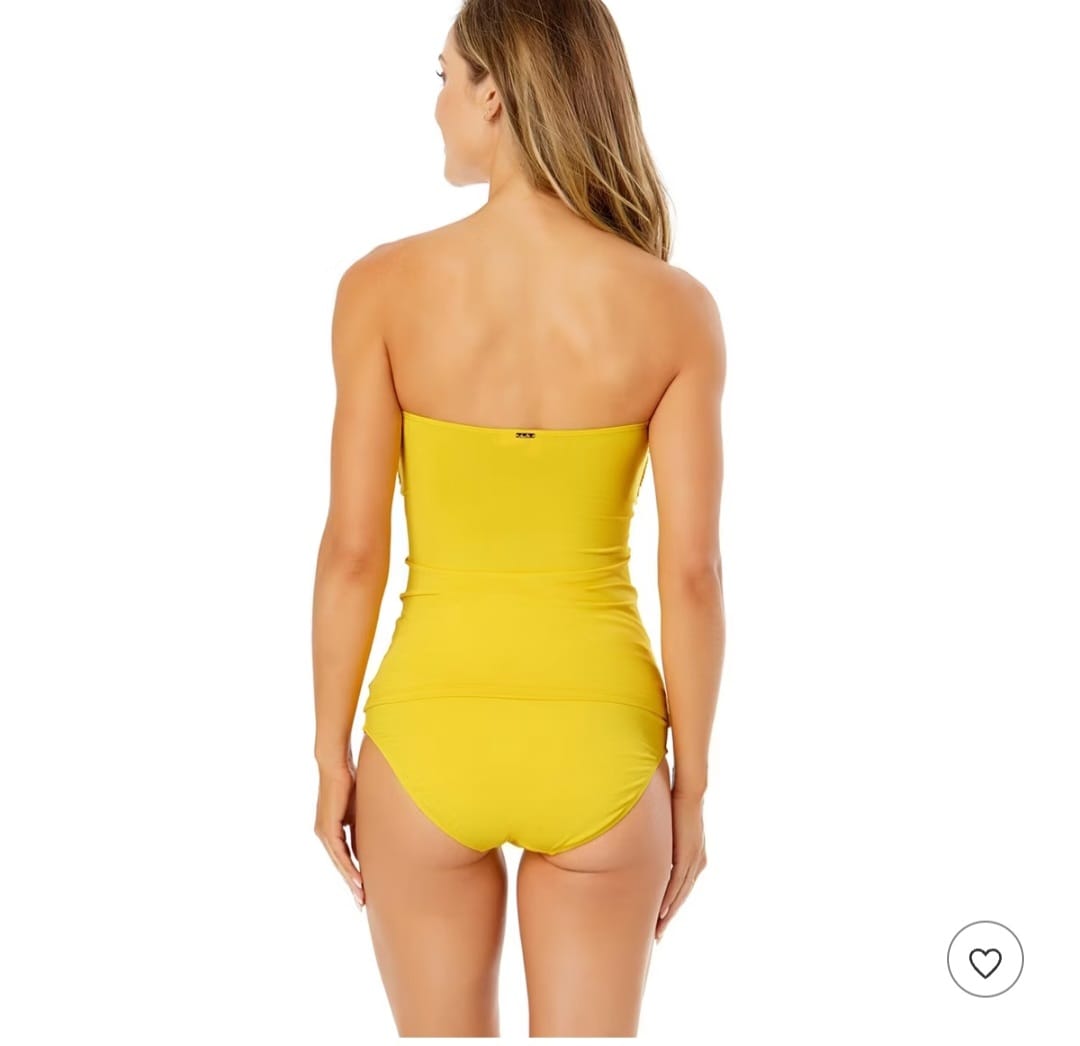 Anne Cole, Traje de Baño de 2 Piezas, Color Amarillo, Talla 2X