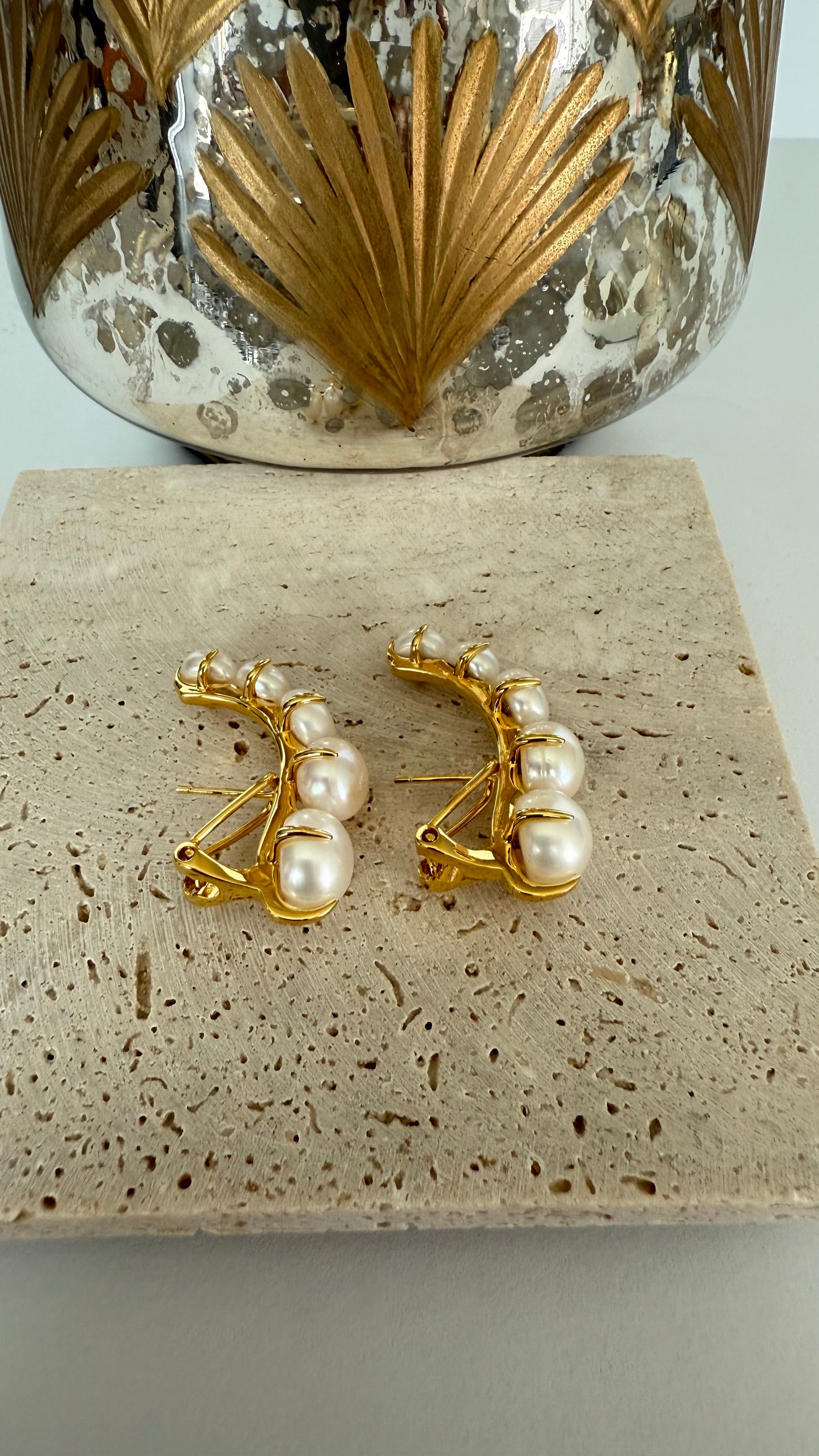 Frida Aritos de Perlas Naturales en Plata925