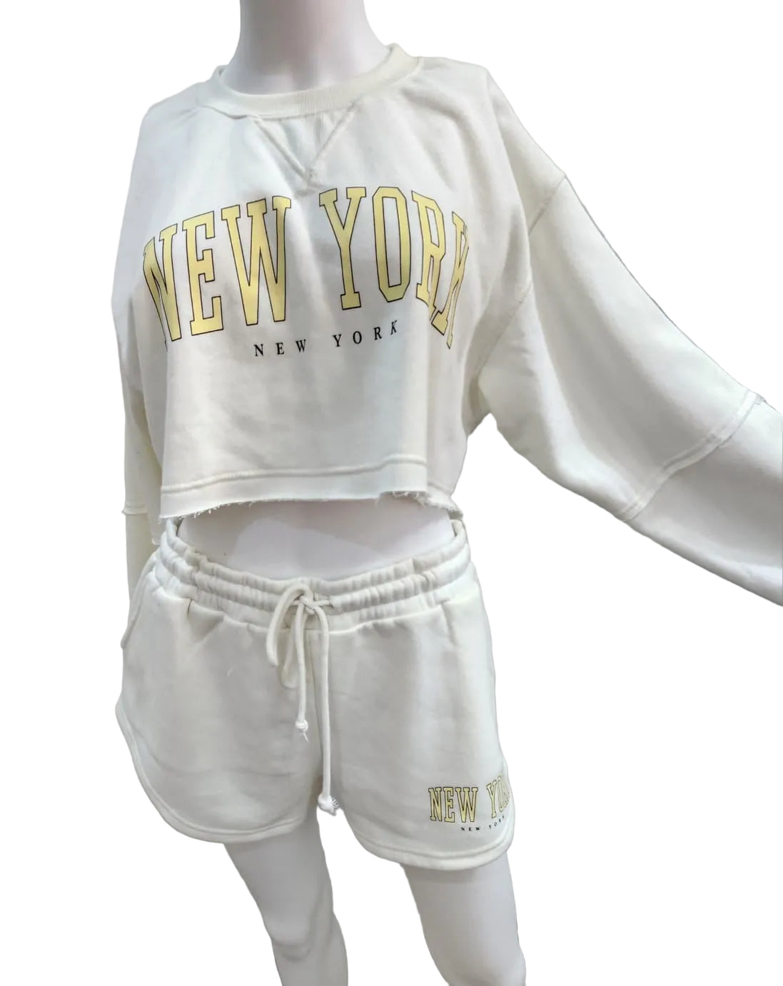 Lazy Sunday Set de Short y Sweater Crop top, Talla L