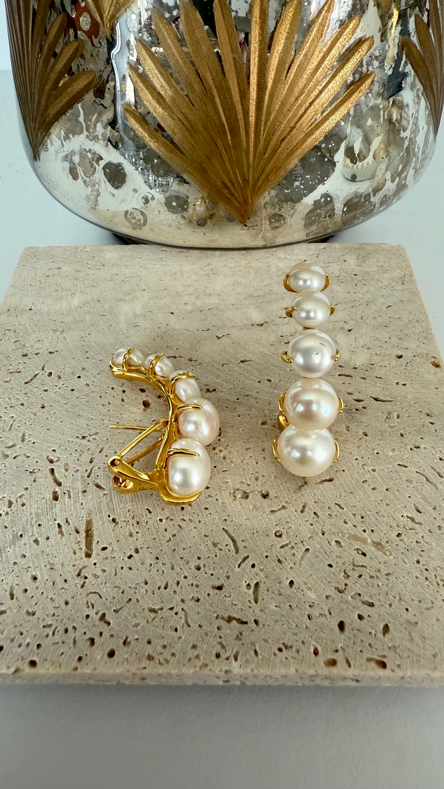 Frida Aritos de Perlas Naturales en Plata925