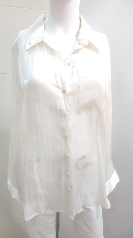 Rachel Zoe Blusa de Seda con Destellos Brillantes