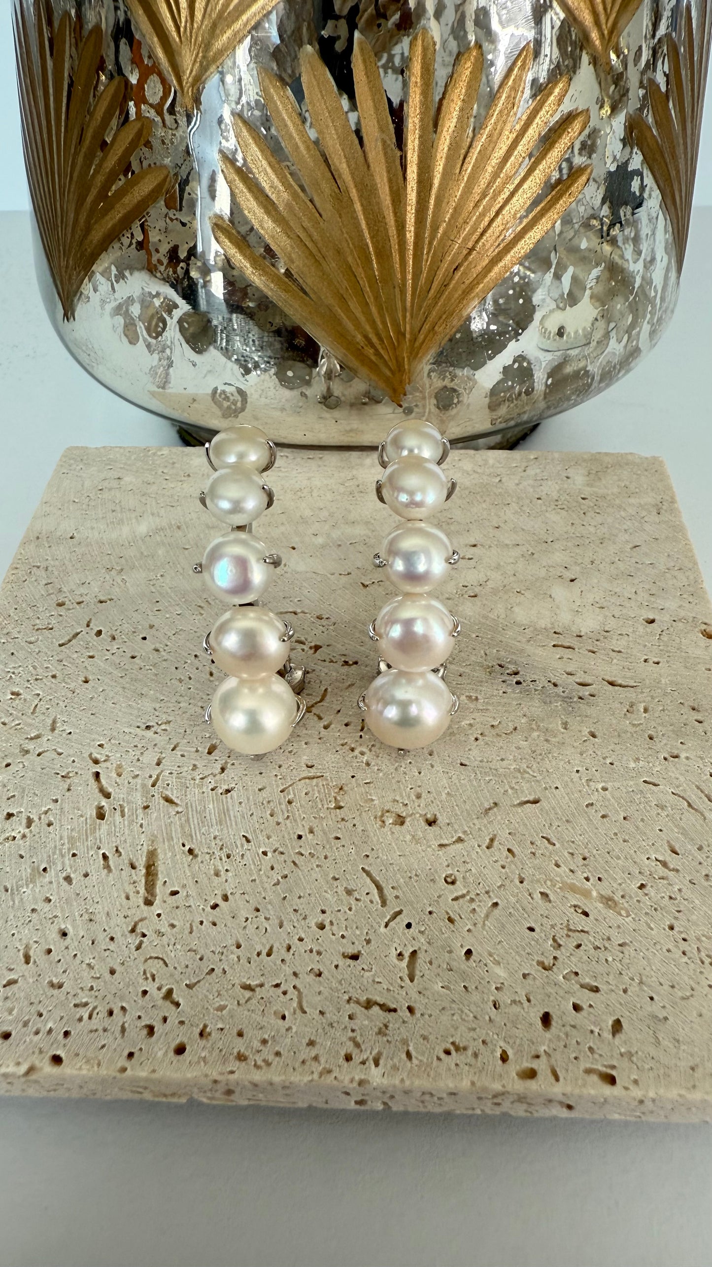 Frida Aritos de Perlas Naturales en Plata925