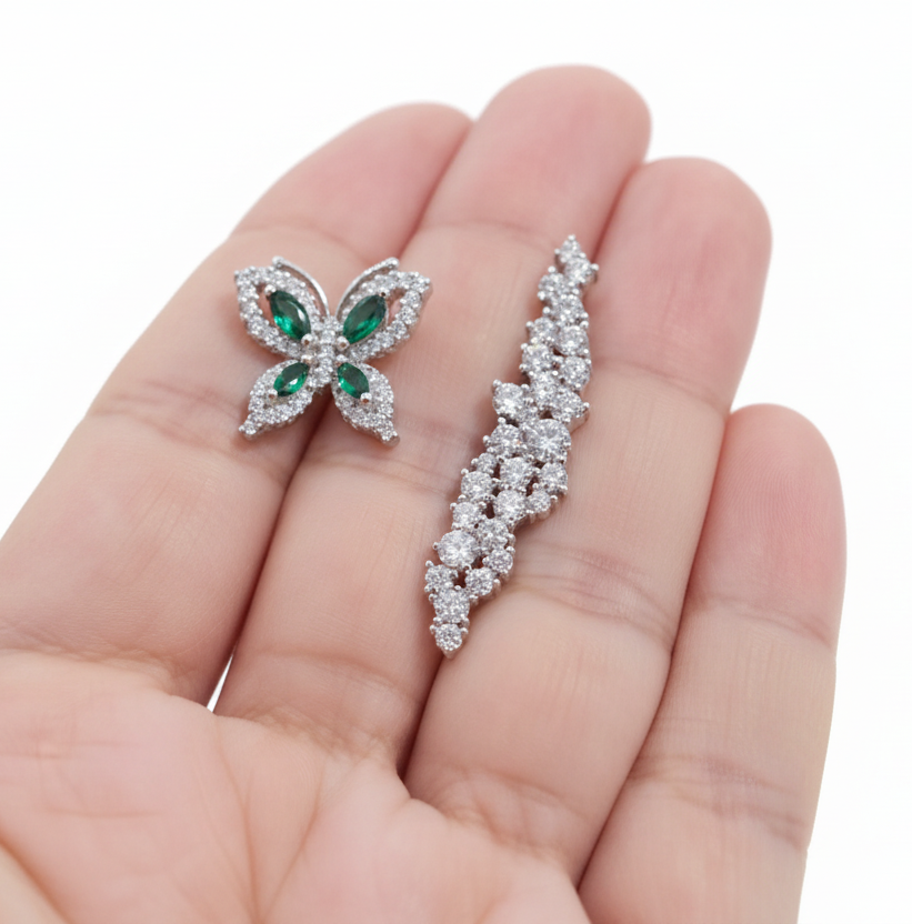Mismatched de mariposa verde
