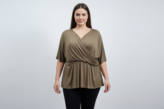 Liz Claiborne Blusa Verde Olivo, Talla 4XL