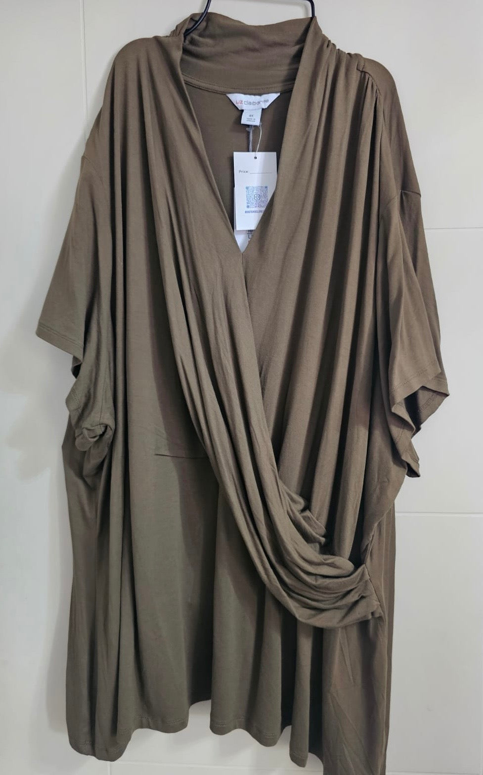 Liz Claiborne Blusa Verde Olivo, Talla 4XL