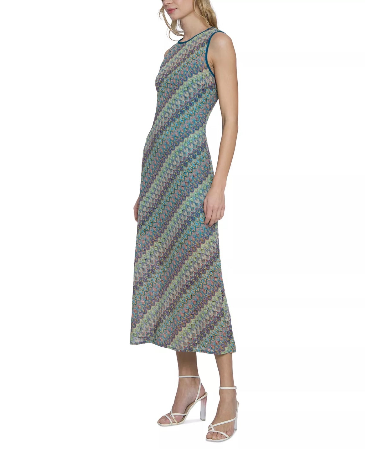 Donna Morgan Vestido Largo Tejido (estilo MISSONI)