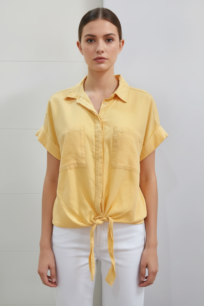 Velvet Heart Blusa Tono Naranja Suave, Talla S