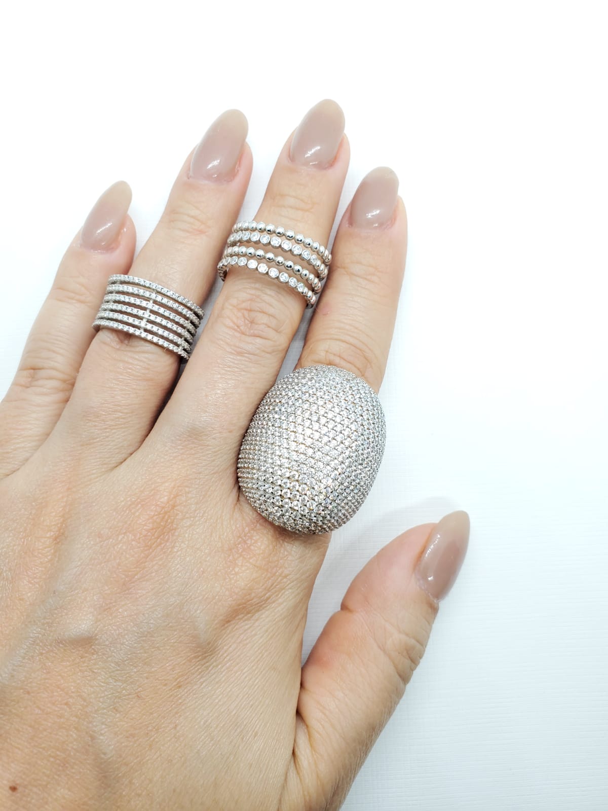 Ariadna Anillo Plata 925 con Baño de oro Grande