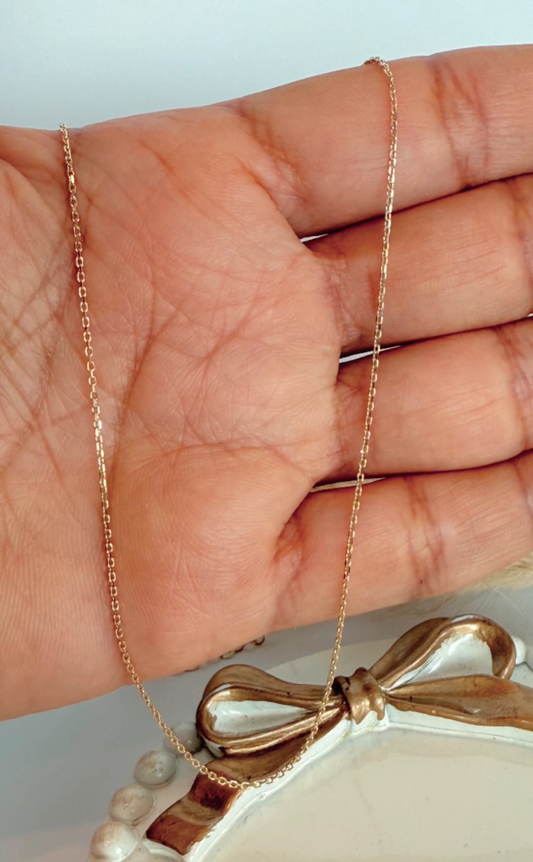 Cadena sola en Oro de 14k