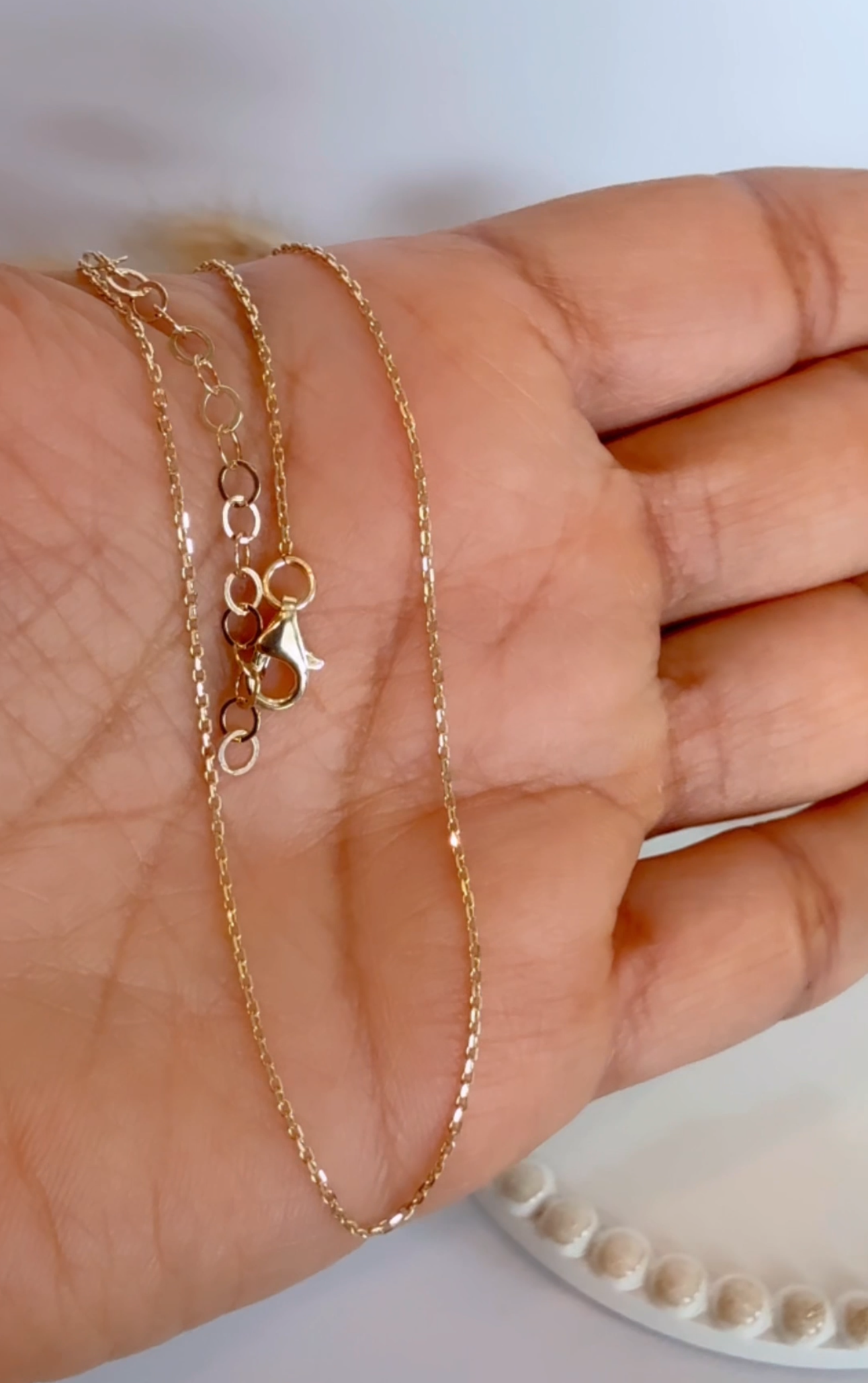 Cadena sola en Oro de 14k