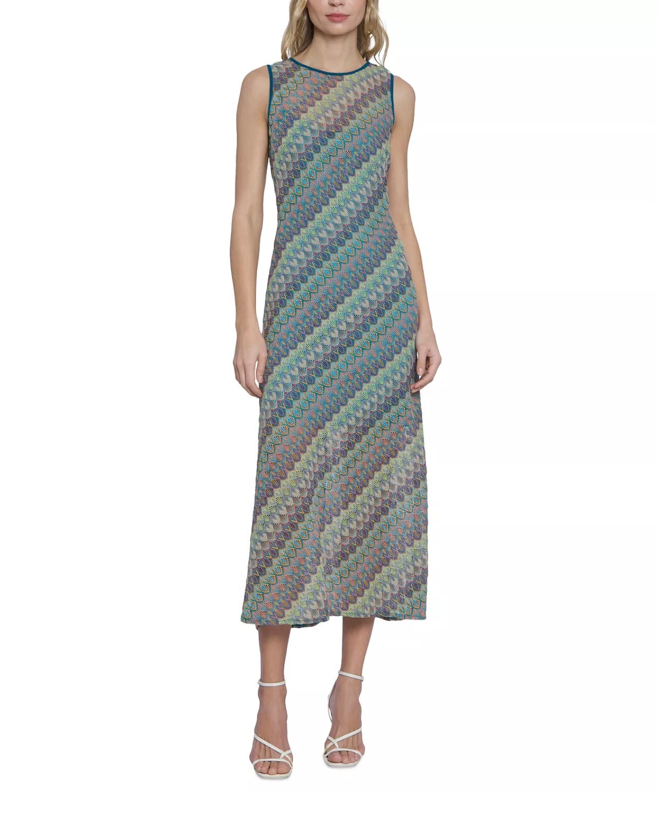 Donna Morgan Vestido Largo Tejido (estilo MISSONI)