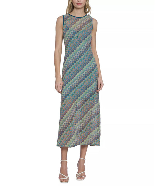 Donna Morgan Vestido Largo Tejido (estilo MISSONI)
