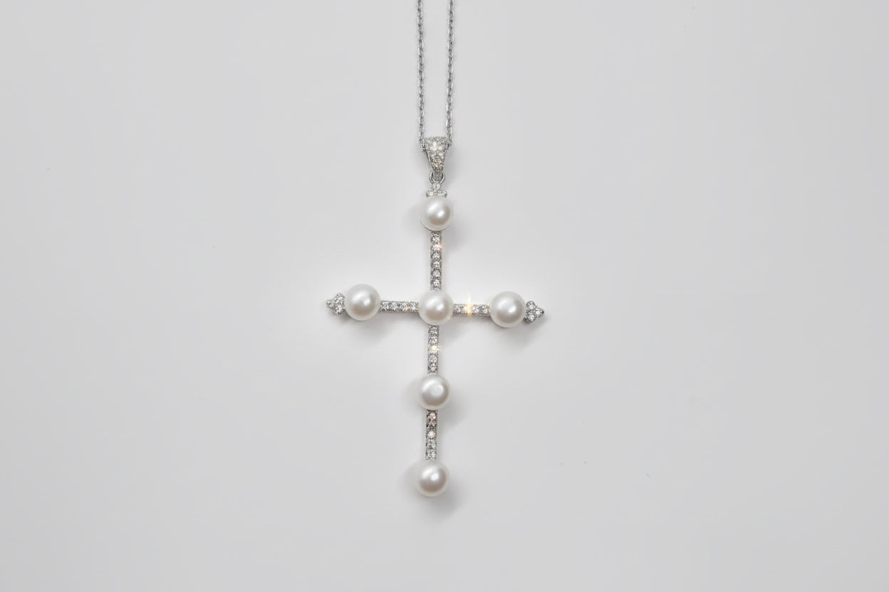 Exquisita joyería, para elevar tu estilo! , sisters jewelry, Just $1350.00! ShopCadena de Cruz con Perlas now at Sister'sJewelrySister'sJewelry{TAGS